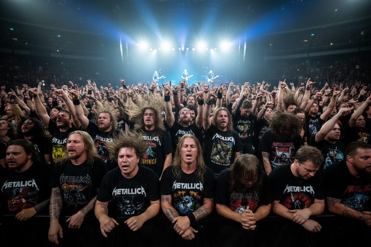 metallica fans at concert